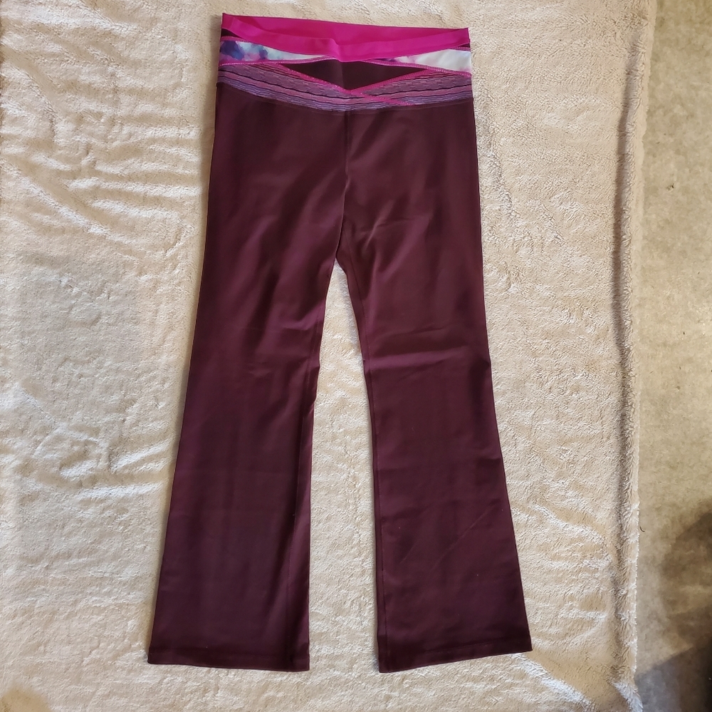 Lululemon Pants Size 12 Reg Maroon and Pink Reversible